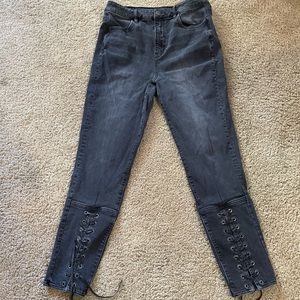 AE BLACK Skinny Jean with Tie Up Bottom
